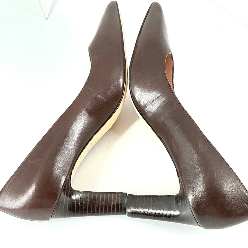 Cole Haan Grand 360 Size 9.5 Brown Leather Pointed Toe Heel Pumps NEW Mylah $130